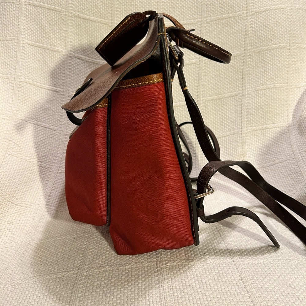DOONEY & BOURKE Burnt Orange and Leather Women’s Backpack - Picture 4 of 11